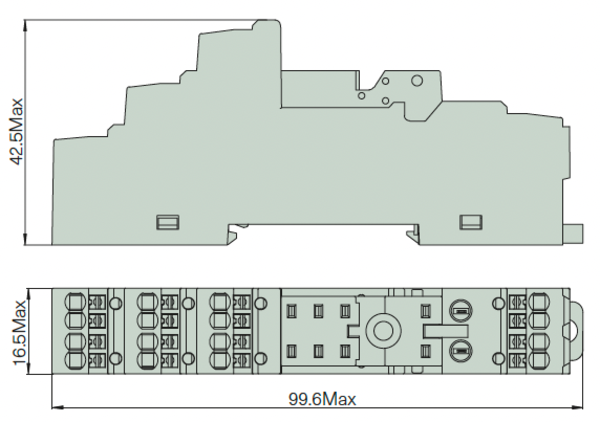 SOCKET CP 2C-PU Dimension drawing