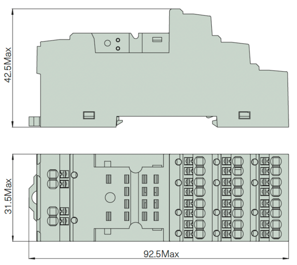 SOCKET GS 4C-PU Dimension Drawing